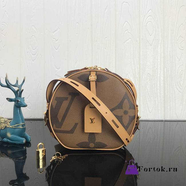 Louis Vuitton Boite Chapeau Souple Monogram Flower Brown M52294 22.5cm - 1