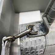Balenciaga Hourglass Handle Bag Crocodile Gray 92940 21cm - 6