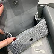 Balenciaga Hourglass Handle Bag Crocodile Gray 92940 21cm - 4