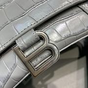 Balenciaga Hourglass Handle Bag Crocodile Gray 92942 23cm - 5