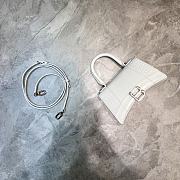 Balenciaga Hourglass Handle Bag Crocodile White 92940 21cm - 1