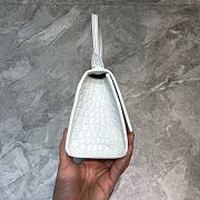 Balenciaga Hourglass Handle Bag Crocodile White 92940 21cm - 2