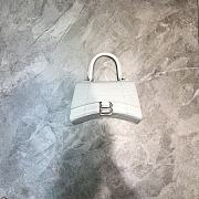 Balenciaga Hourglass Handle Bag Crocodile White 92940 21cm - 3