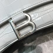 Balenciaga Hourglass Handle Bag Crocodile White 92942 23cm - 2