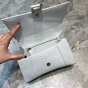 Balenciaga Hourglass Handle Bag Crocodile White 92942 23cm - 3
