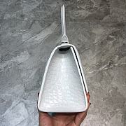 Balenciaga Hourglass Handle Bag Crocodile White 92942 23cm - 4