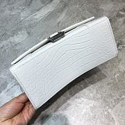 Balenciaga Hourglass Handle Bag Crocodile White 92942 23cm - 5