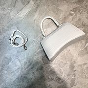 Balenciaga Hourglass Handle Bag Crocodile White 92942 23cm - 6