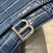 Balenciaga Hourglass Handle Bag Crocodile Blue 92942 23cm - 5