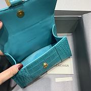 Balenciaga Hourglass Handle Bag Crocodile Turquoise 92940 21cm - 5