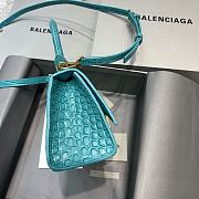 Balenciaga Hourglass Handle Bag Crocodile Turquoise 92940 21cm - 4