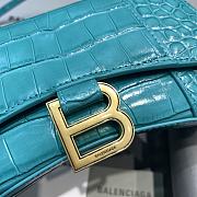 Balenciaga Hourglass Handle Bag Crocodile Turquoise 92940 21cm - 3