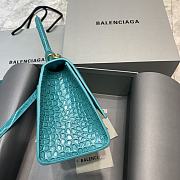 Balenciaga Hourglass Handle Bag Crocodile Turquoise 92942 23cm - 2