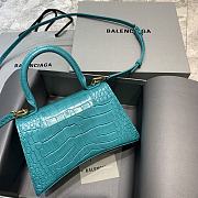 Balenciaga Hourglass Handle Bag Crocodile Turquoise 92942 23cm - 6