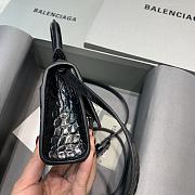 Balenciaga Hourglass Mini Handle Bag Crocodile Black 92941 14cm - 6