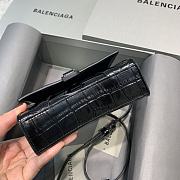Balenciaga Hourglass Mini Handle Bag Crocodile Black 92941 14cm - 5