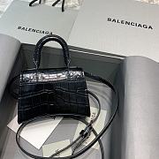 Balenciaga Hourglass Mini Handle Bag Crocodile Black 92941 14cm - 4