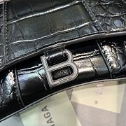 Balenciaga Hourglass Mini Handle Bag Crocodile Black 92941 14cm - 2