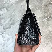 Balenciaga Hourglass Handle Bag Crocodile Black 92940 21cm - 4