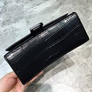 Balenciaga Hourglass Handle Bag Crocodile Black 92940 21cm - 5
