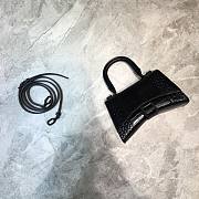 Balenciaga Hourglass Handle Bag Crocodile Black 92940 21cm - 1