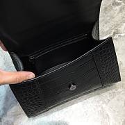 Balenciaga Hourglass Handle Bag Crocodile Black 92942 24cm - 2