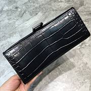 Balenciaga Hourglass Handle Bag Crocodile Black 92942 24cm - 3