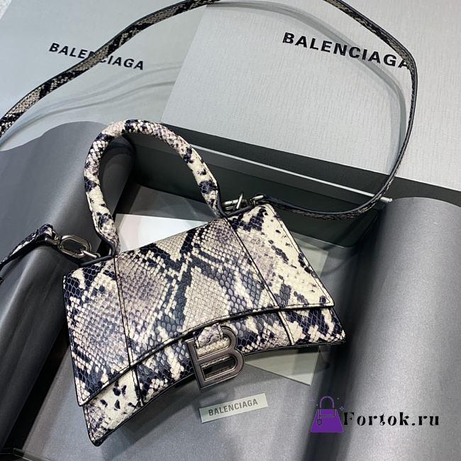 Balenciaga Hourglass Handle Bag Snake-Print 92940 19cm - 1