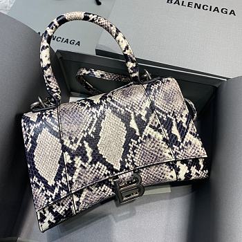 Balenciaga Hourglass Handle Bag Snake-Print 92942 23cm