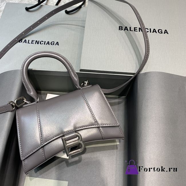Balenciaga Hourglass Handle Bag Gray 92940 19cm - 1
