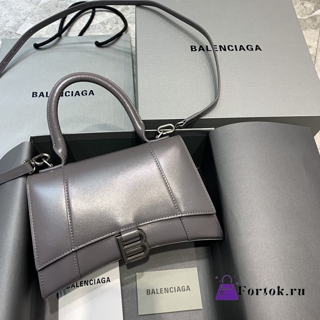 Balenciaga Hourglass Handle Bag Gray 92942 23cm - 1