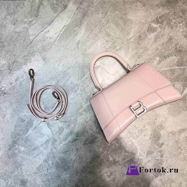 Balenciaga Hourglass Handle Bag Light Pink 92942 23cm - 1