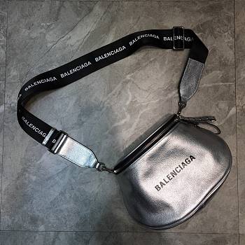 Balenciaga Crossbody Bag Dark Silver 24cm