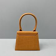 Jacquemus Small Le Grand Chiquito Crocodile Orange 2044 18cm - 4