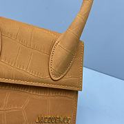 Jacquemus Small Le Grand Chiquito Crocodile Orange 2044 18cm - 5