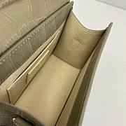 Jacquemus Small Le Grand Chiquito Crocodile Olive Green 2044 18cm - 2