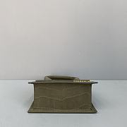 Jacquemus Small Le Grand Chiquito Crocodile Olive Green 2044 18cm - 4