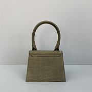 Jacquemus Small Le Grand Chiquito Crocodile Olive Green 2044 18cm - 5