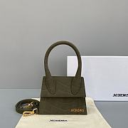 Jacquemus Small Le Grand Chiquito Crocodile Olive Green 2044 18cm - 1