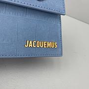 Jacquemus Small Le Grand Chiquito Crocodile Dusty Blue 2044 18cm - 5