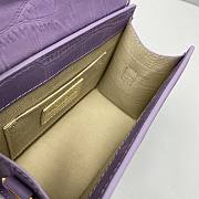 Jacquemus Small Le Grand Chiquito Crocodile Purple 2044 18cm - 3