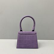 Jacquemus Small Le Grand Chiquito Crocodile Purple 2044 18cm - 6