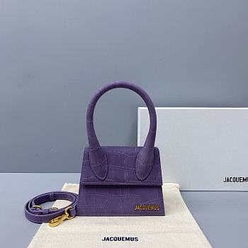 Jacquemus Small Le Grand Chiquito Crocodile Purple 2044 18cm