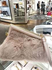 Fendi First Small Mink Hair Pink Nude 2217# 26cm - 1