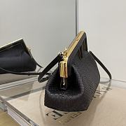 Fendi First Small Python Pattern Black 2217# 26cm - 3