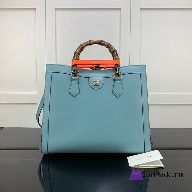 Gucci Diana Medium Tote Bag Blue 655658 35cm - 1