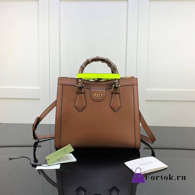 Gucci Diana Small Tote Bag Brown 660195 27cm - 1