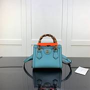 Gucci Diana Mini Tote Bag Blue 655661 20cm - 1