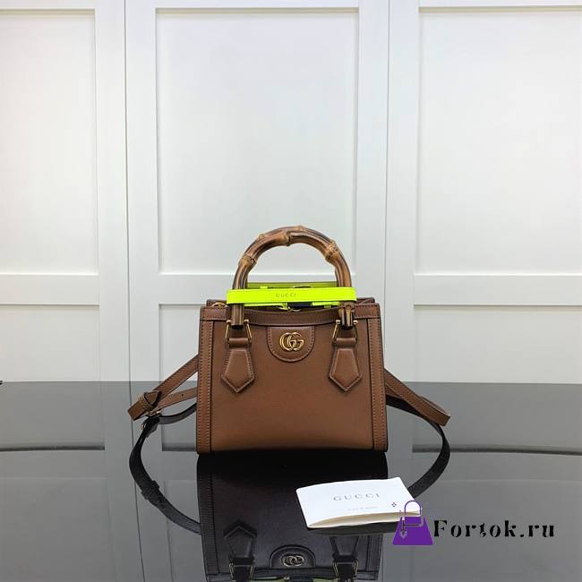 Gucci Diana Mini Tote Bag Brown 655661 20cm - 1