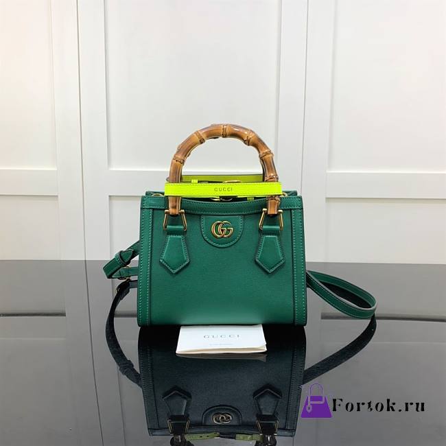 Gucci Diana Mini Tote Bag Green 655661 20cm - 1